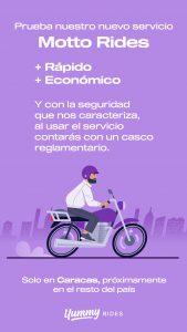 Yummy Rides ¡te lleva en 2 ruedas!